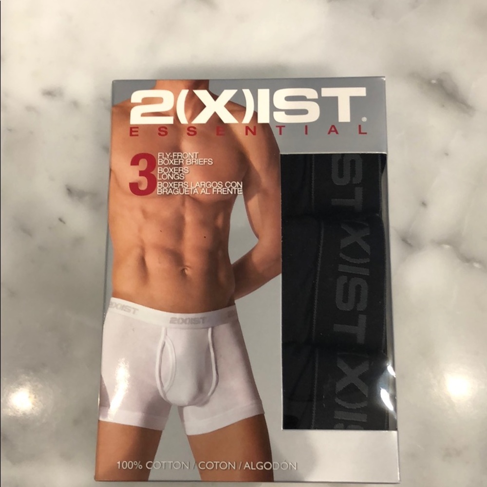 2(X)it’s Essential, men’s black boxer briefs